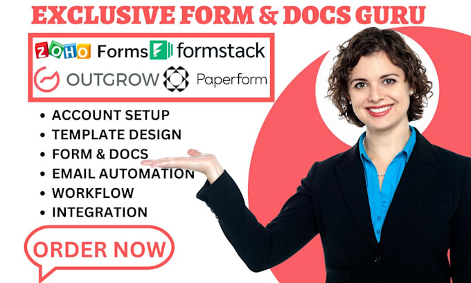 Gig Preview - Design surveyhero 123 form builder paperform outgrow formstack tally zohoforms