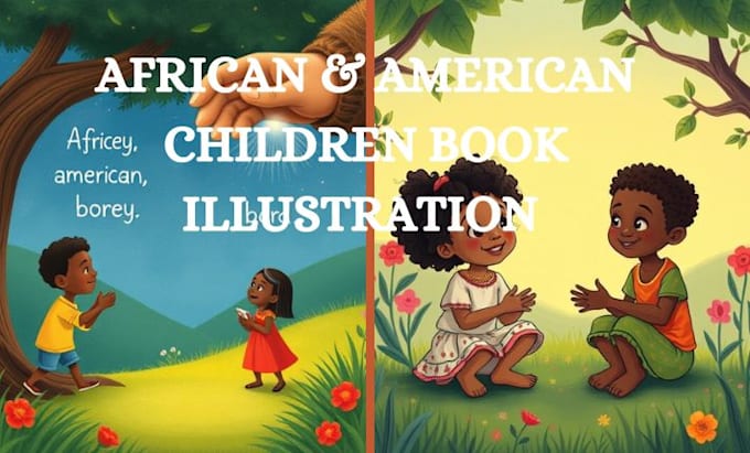 Gig Preview - Design children book illustration, african american book illustration