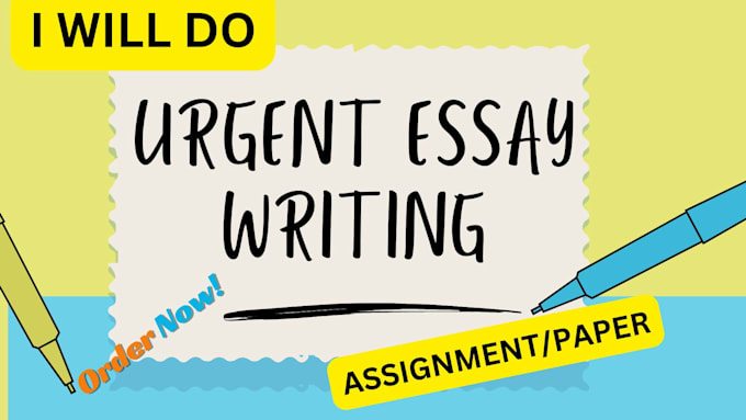 Gig Preview - Do urgent essay writing in any style mla,apa