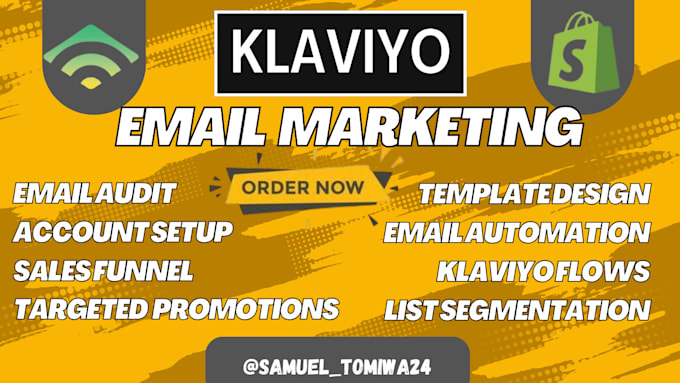 Gig Preview - Klaviyo email marketing campaign shopify sales marketing leads ads klaviyo flows