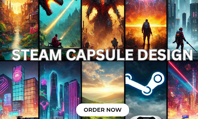 Bestseller - make custom steam capsule for your game, marketing banner and other art