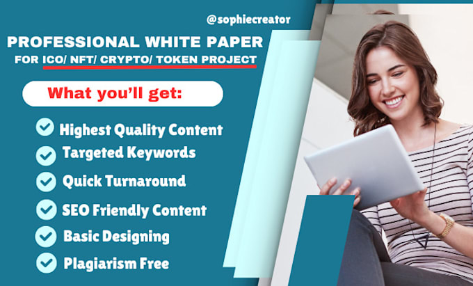 Gig Preview - Write converting ico white papers, crypto white papers, nft white papers for you