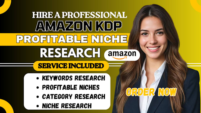 Gig Preview - Find high profitable niche research and keywords research for amazon KDP