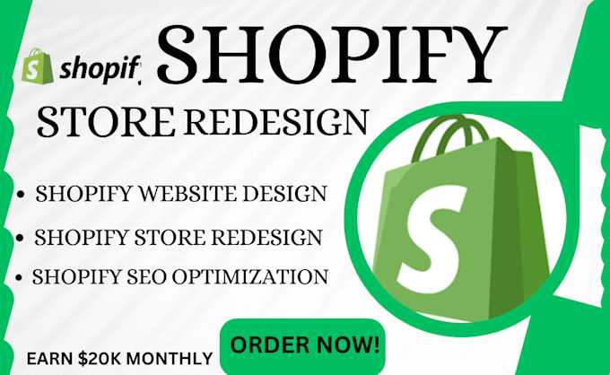 Gig Preview - Redesign shopify store shopify website revamping ecommerce dropshipping store