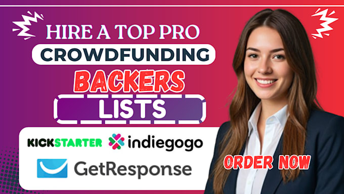 Gig Preview - Generate a backers list for kickstarter, indiegogo, and gofundme campaign