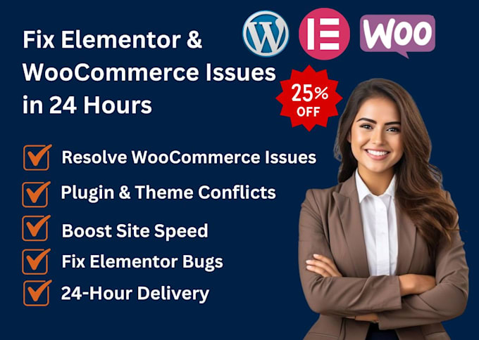 Gig Preview - Fix elementor errors bugs wordpress help debug woocommerce issues fast