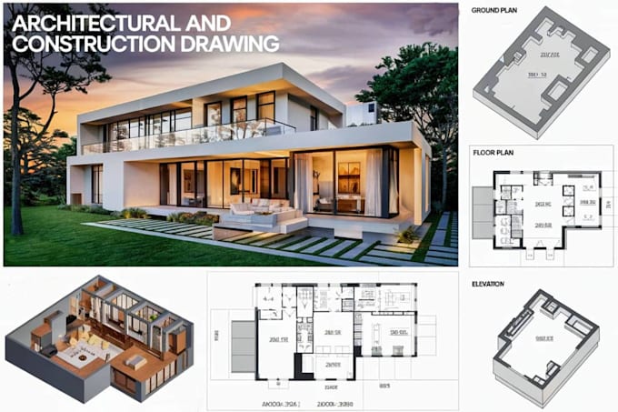 Gig Preview - Make architectural and construction drawings using autocad and revit