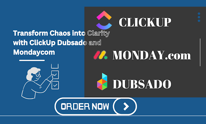 Gig Preview - Streamline your workflow with clickup dubsado and mondaycom expertise