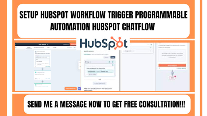 Gig Preview - Setup hubspot workflow trigger programmable automation hubspot chatflow