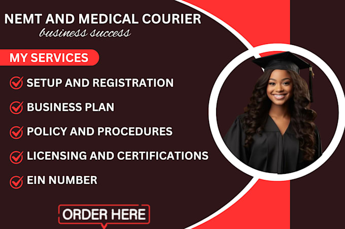 Gig Preview - Register nemt medical courier business plan policy manual certification license