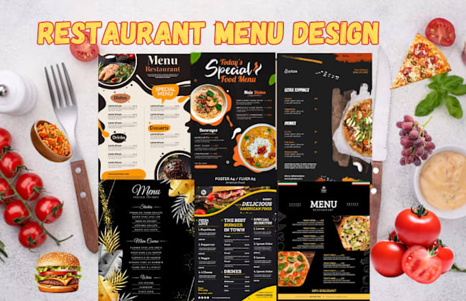 Gig Preview - Design eye catching restaurant menu design menu card food flyer