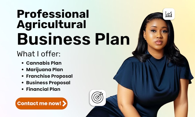 Gig Preview - Develop agriculture business plan franchise proposal cannabis plan