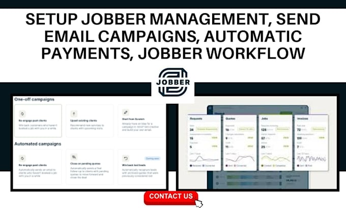 Gig Preview - Setup jobber management send email campaigns automatic payments, jobber workflow