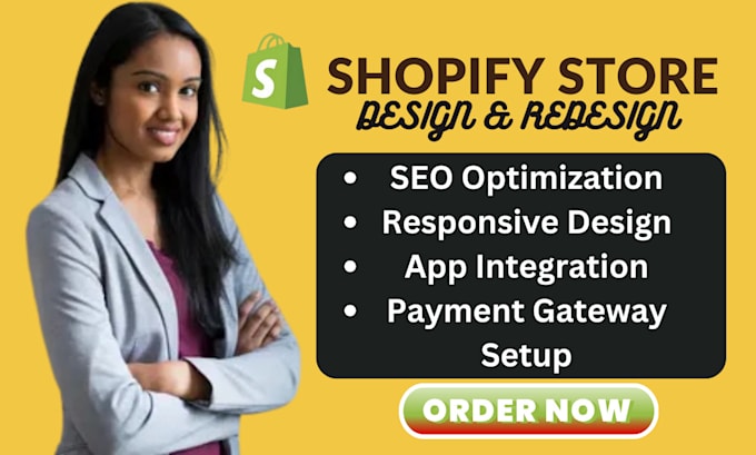 Gig Preview - Setup profitable shopify store design shopify website shopify seo marketing