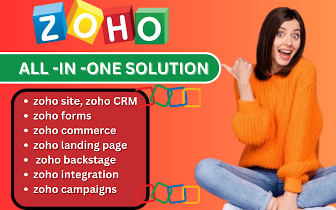 Gig Preview - Zoho site zoho zoho creator landing page zoho campaigns zoho automation zoho one