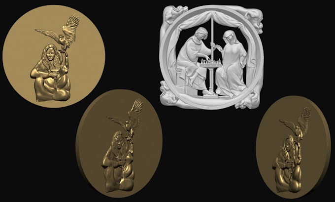 Bestseller - sculpt printable 3d coin model, bas relief, medallion, wood cnc, pendants, medal