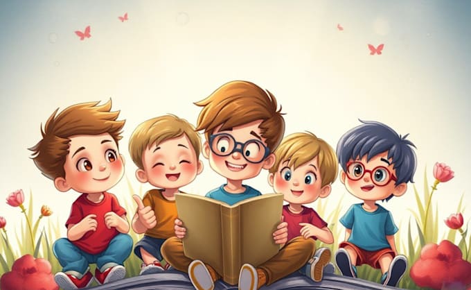 Gig Preview - Do children story book illustration or children book illustration book cover