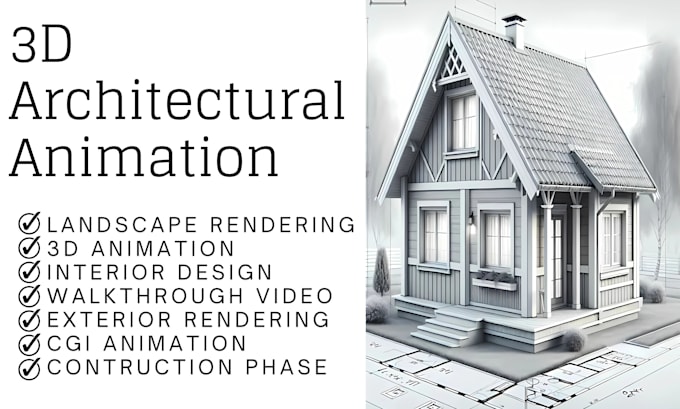 Gig Preview - Do 3d architectural animation 3d walkthrough video, interior and exterior design