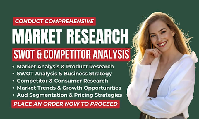 Gig Preview - Do market research swot and competitor analysis business research business plan