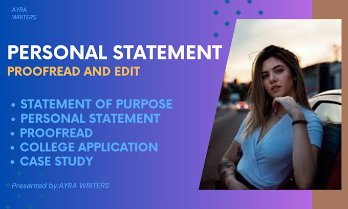 Gig Preview - Proofread and edit your personal statement of any course in three days