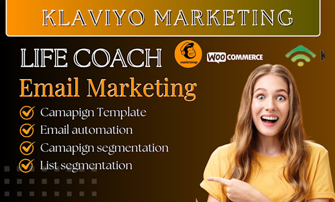 Gig Preview - Life coach email marketing wellness coach email campaign mindbody klaviyo flow