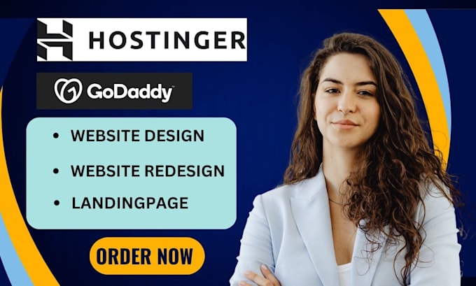 Gig Preview - Design hostinger website or redesign hostinger website develop godaddy website