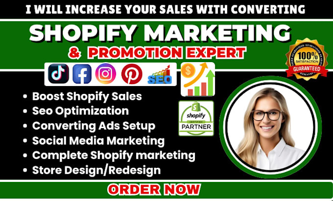 Gig Preview - Boost shopify sales and marketing, expert seo, ads campaign, store redesign