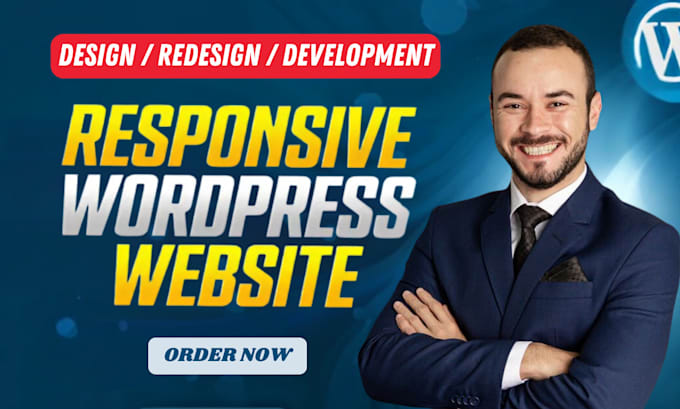 Gig Preview - Create wordpress website design wordpress website redesign website development