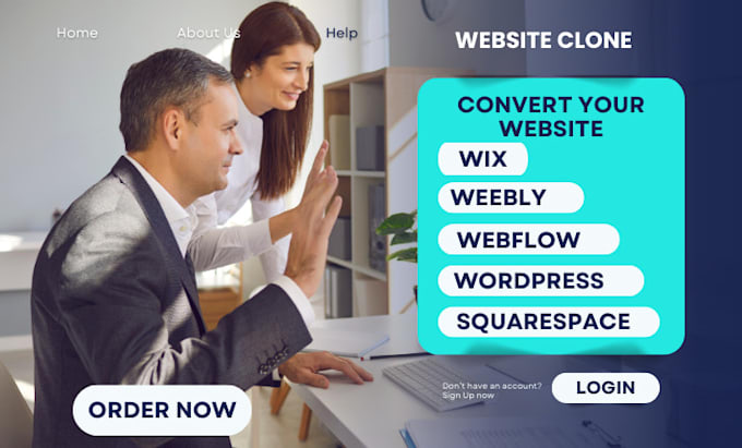 Gig Preview - Convert clone or transfer wix, weebly, webflow, squarespace to wordpress website