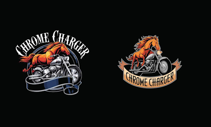 Gig Preview - Make creative biker horse logo