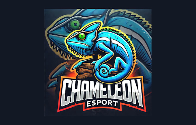 Gig Preview - Do amazing chameleon esport mascot logo delivered  express