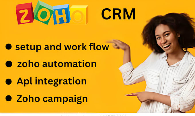 Gig Preview - Set up and customize zoho CRM, automate zoho campaign, and create zoho forms