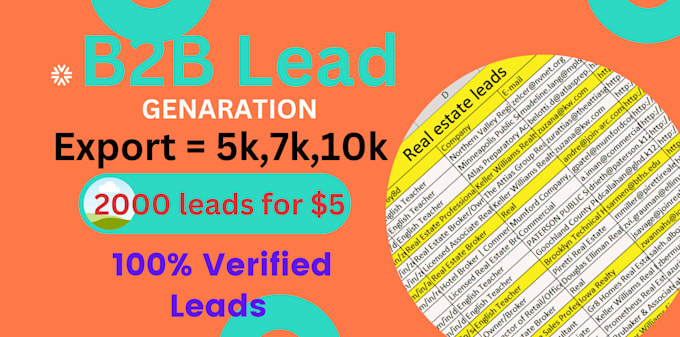 Gig Preview - Do b2b lead generation and business emile