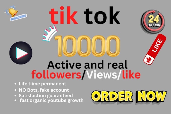 Gig Preview - Increase 1000 organic tiktok followers with lifetime guarantee