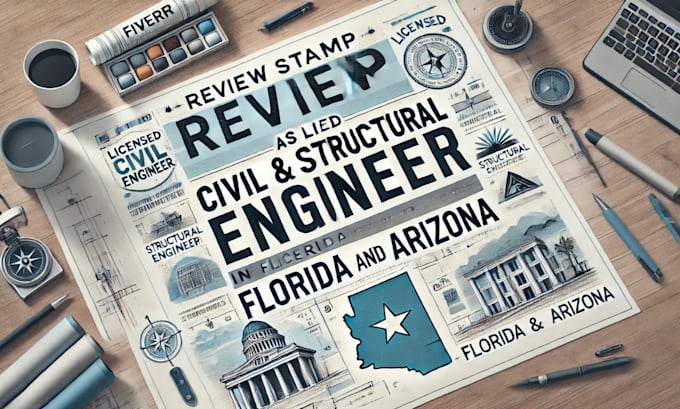 Bestseller - review stamp as licensed civil and structural engineer in florida and arizona