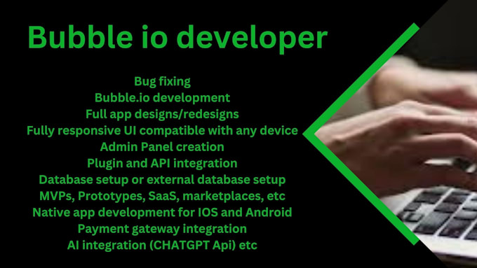 Gig Preview - Bubble io developer, bubble website, bubble mobile app, bubble saas, bubbleio