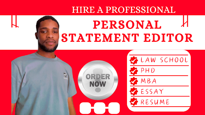 Gig Preview - Do law school personal statement, phd and mba progarms