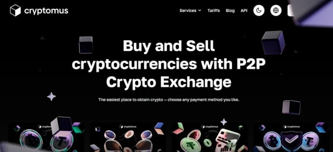 Gig Preview - Create cryptomus exchange website, crypto exchange website, exchange website