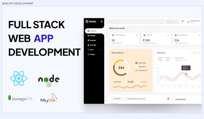 Gig Preview - Do full stack development web application web app development