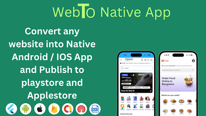 Bestseller - convert website to native mobile app flutter