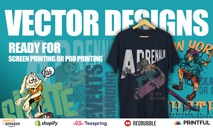 Gig Preview - Custom t shirt graphic design and graphic t shirt in 24hrs