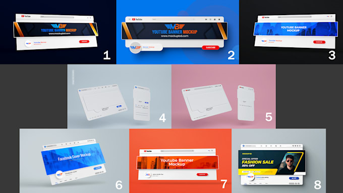 Bestseller - create stunning 3d interface mockups for facebook, youtube, and more