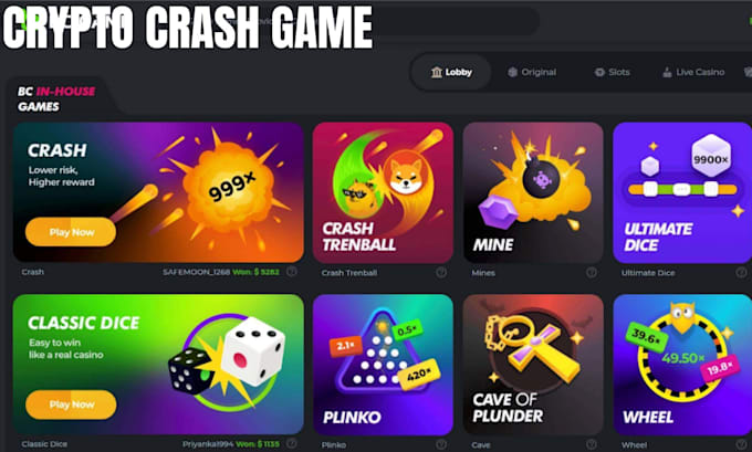 Gig Preview - Develop crypto crash game, crash game website, aviator plane crash game