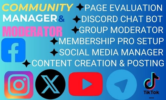 Gig Preview - Be your community manager and social media moderator