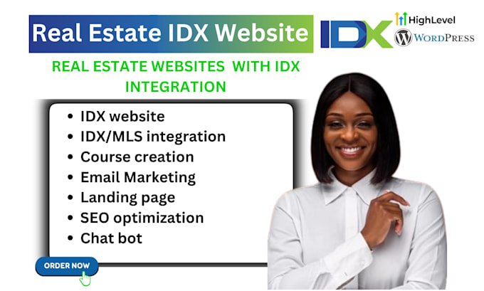 Gig Preview - Design real estate idx websites on wordpress and gohighlevel idx lms