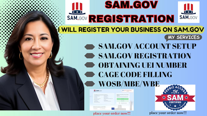 Gig Preview - Register your business as mbe wosb dbe 8a sdvosb 501c3 registration samgov