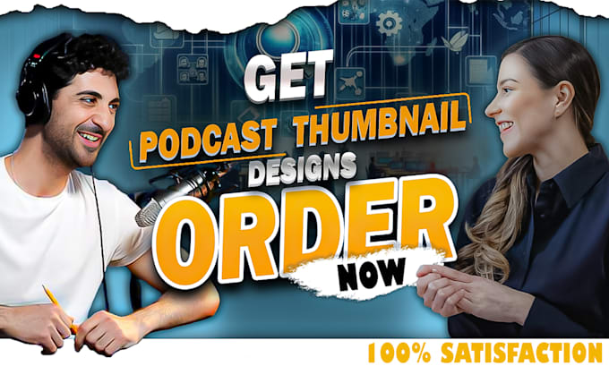 Gig Preview - Design podcast youtube thumbnail design, podcast cover design