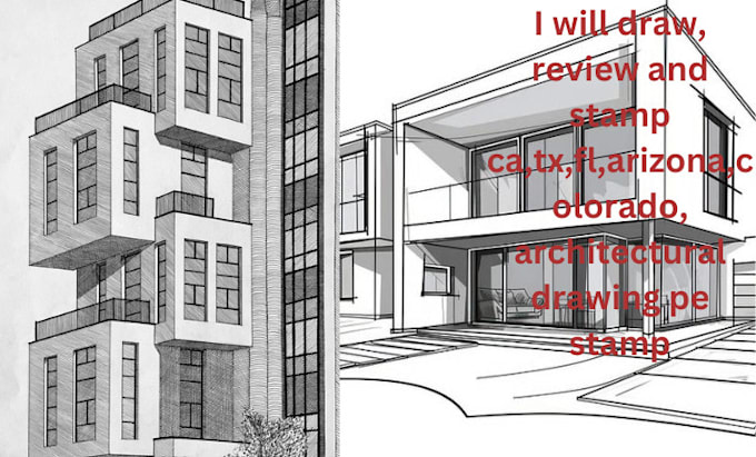 Bestseller - review and stamp ca,tx, fl, arizona,colorado  architectural drawing for permit