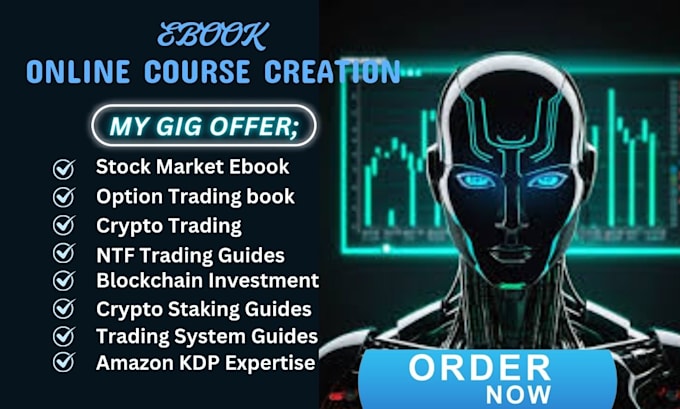 Gig Preview - Write stock market, options trading, forex trading, crypto ebooks for amazon KDP