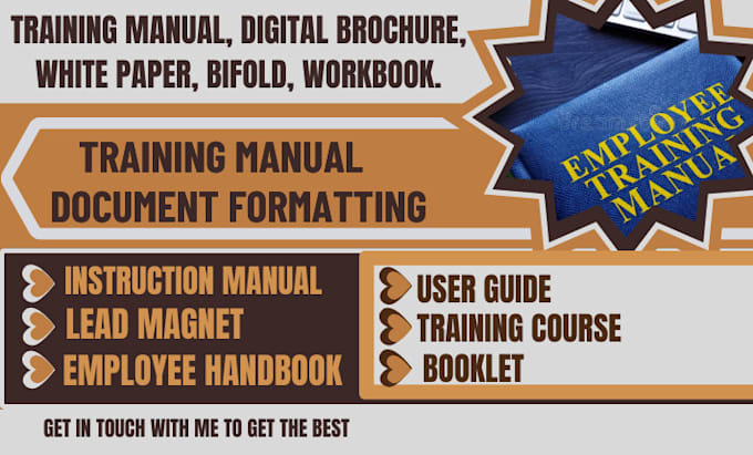 Gig Preview - Create and redesign training manual, lead magnet, booklet, and digital brochure